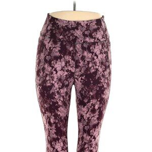 NWOT 🌸 LIVI Soft Active legging with pockets Burgundy Damask 22/24